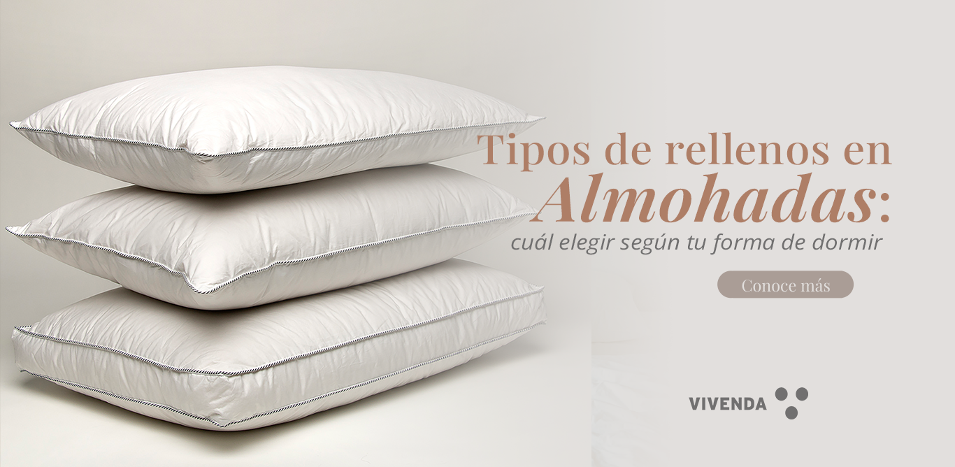 Comparación de almohadas con diferentes tipos de relleno: plumón natural, mezcla pluma y plumón y microgel
